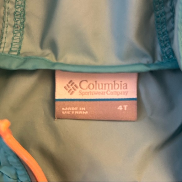 Columbia Toddler Rain Jacket, Size 4t, Color Teal - Picture 2 of 5